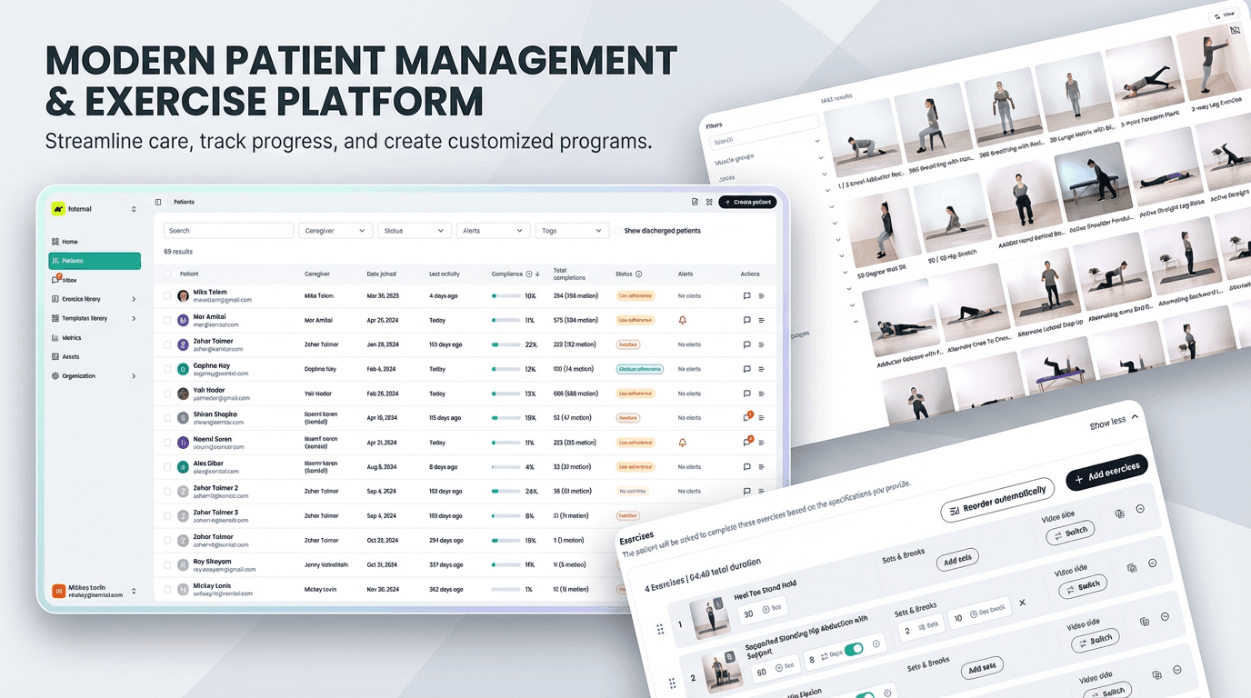 Kemtai exercise tracking app interface